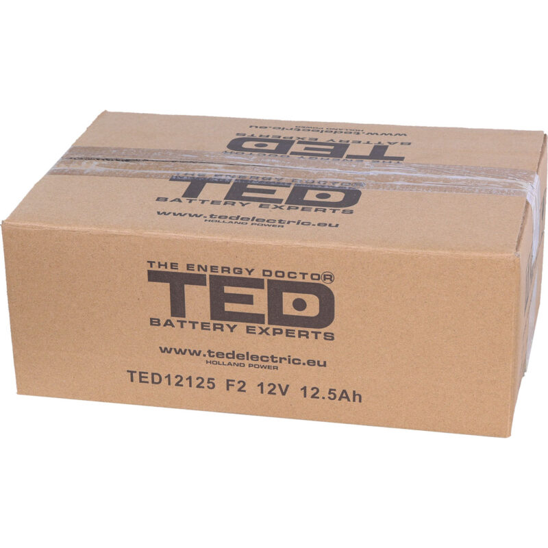 12V 12.5Ah AGM Battery TED12125 - VRLA / Rechargeable - TED Electric - Image 4