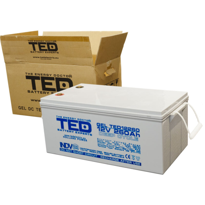 12V 260Ah GEL Deep Cycle TED12260 - VRLA / Rechargeable -TED Electric - Image 5