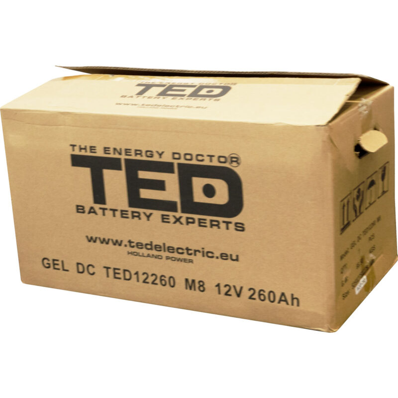 12V 260Ah GEL Deep Cycle TED12260 - VRLA / Rechargeable -TED Electric - Image 4