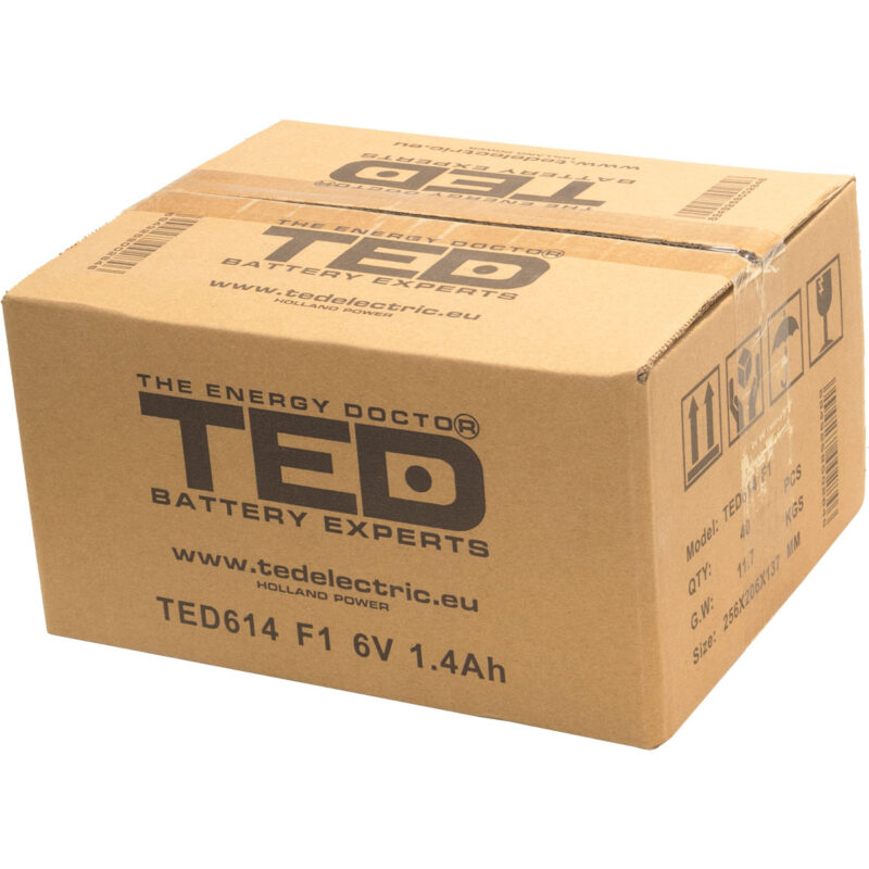 6V 1.4Ah AGM Battery TED614 - VRLA / Rechargeable - TED Electric - Image 4