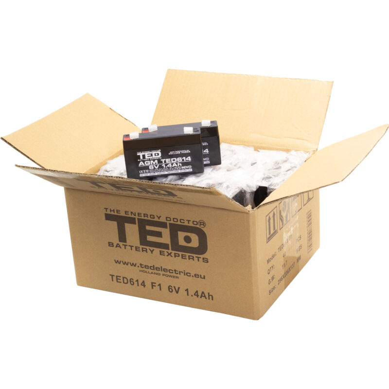 6V 1.4Ah AGM Battery TED614 - VRLA / Rechargeable - TED Electric - Image 5